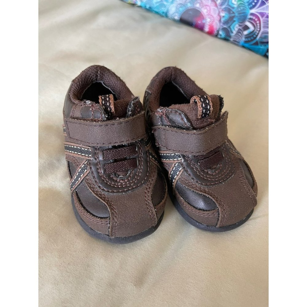 Kid Connection Toddler Brown Sneaker Shoes - 3